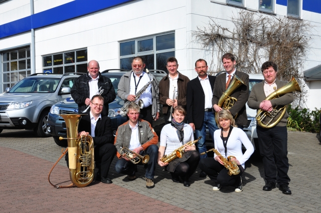 20 Jahre Autohaus Wendschuh Beiersdorf - Der Posaunenchor Beiersdorf gratuliert